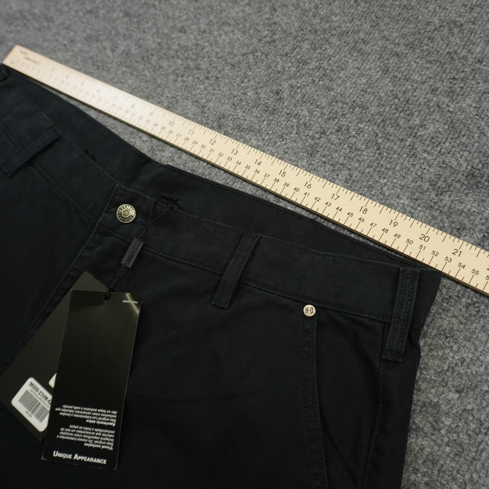 Harley-Davidson Mens Black Carpenter Canvas Double Knee Work Pants 42x30 - Picture 4 of 16